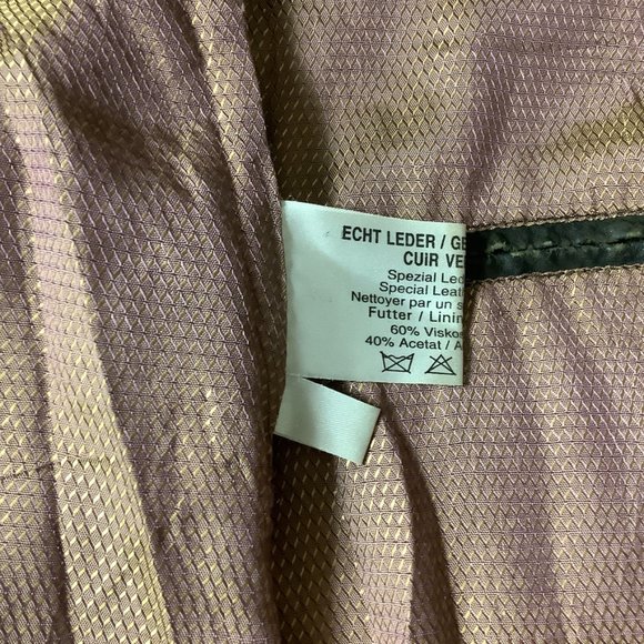 Vintage 90s Brown Snake Embossed Long Leather Coat 8 - Picture 10 of 11